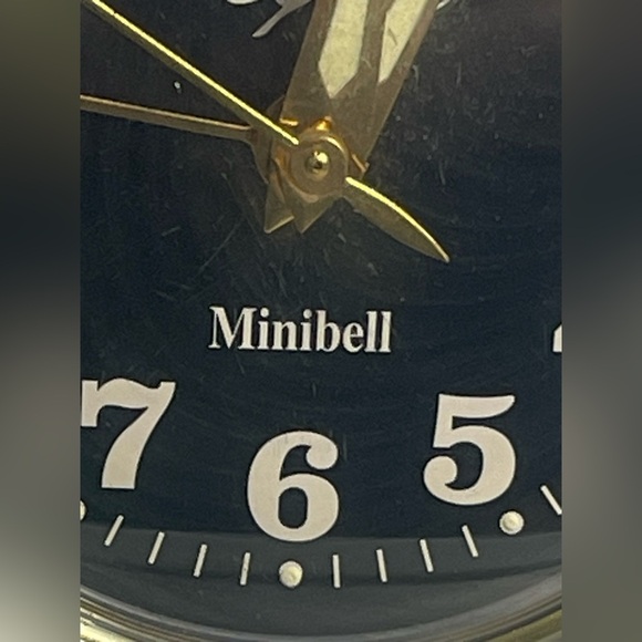 Vintage Equity Minibell Alarm Clock Cream Gold Manual Wind Made in China - Picture 2 of 8